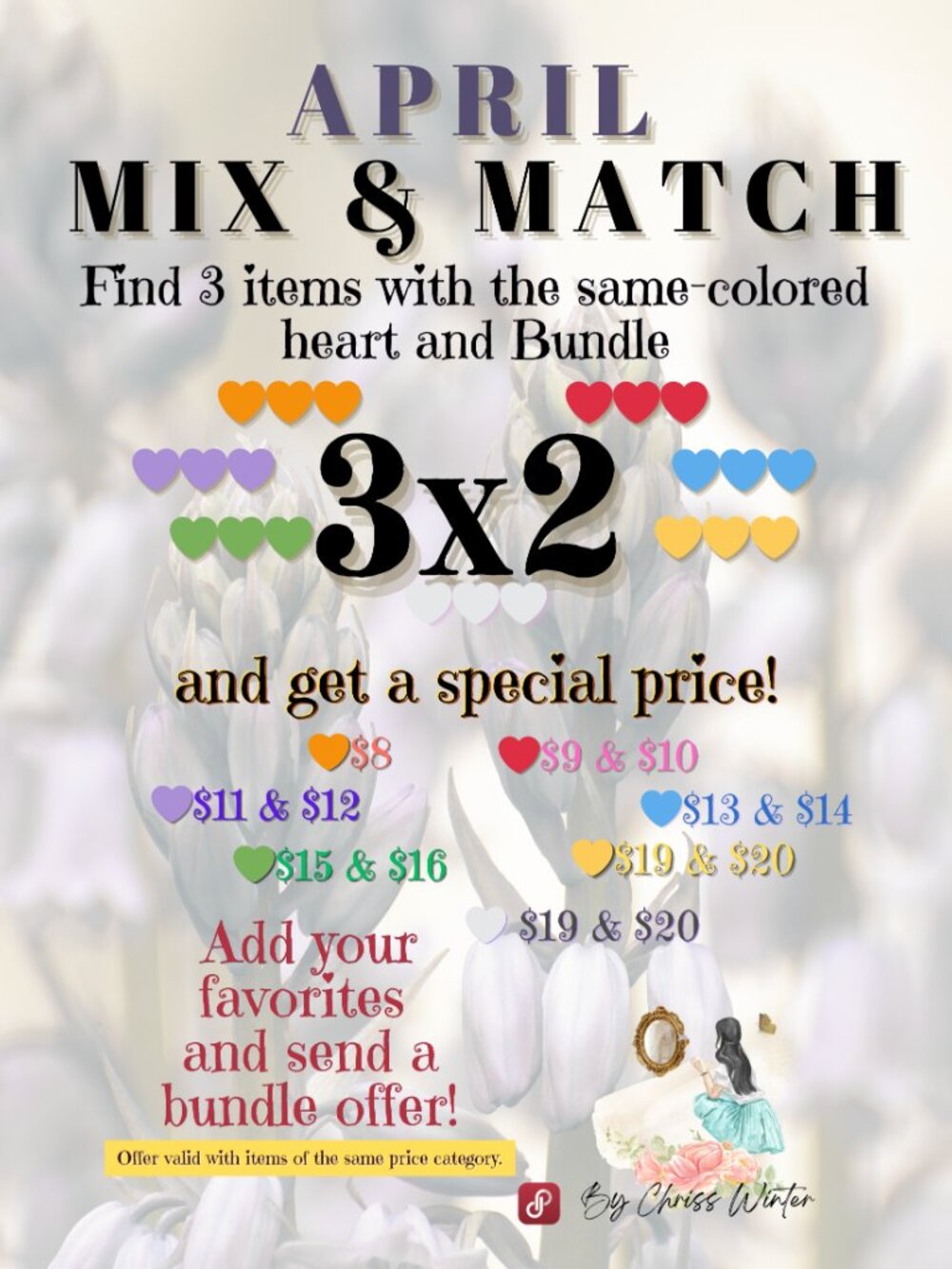 🌸 APRIL Mix & Match Bundle Sale | Same Color Heart Items | Bundle & Save 🌸